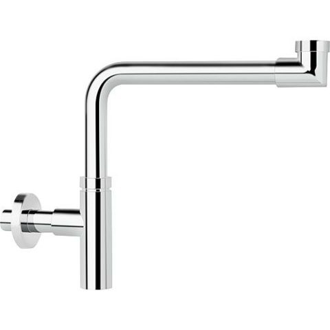 Design space-saving siphon DN 32 (11/4), 32 x 100 mm, chrome-plated brass NEW