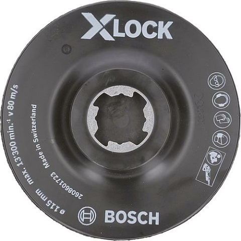 Disco velcro Bosch BOSCH® con PIN centrale e attacco X - Lock Ø 125 mm NUOVO