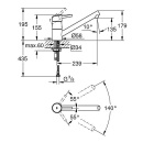 Grohe Mitigeur dévier Concetto bec pivotant Bec déverseur 236 mm chromé 32659001 NOUVEAU