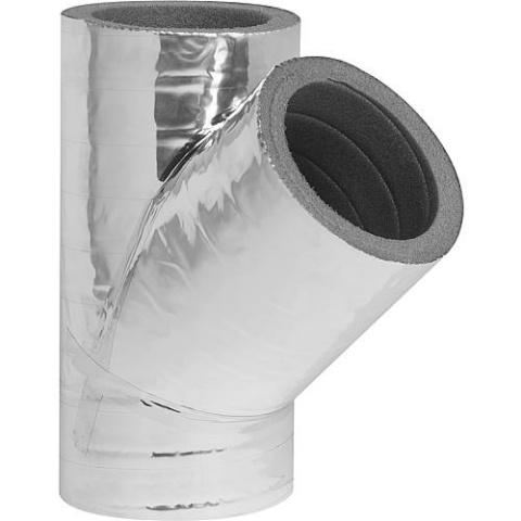 Diramazione isolante ISOflexa 45°, DN125 con rivestimento in alluminio, spessore della parete 20mm NUOVO
