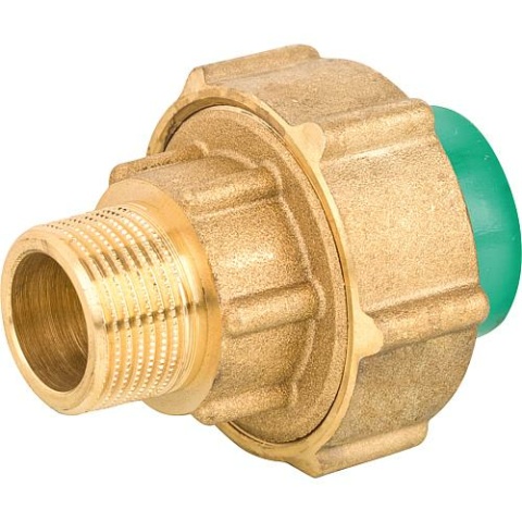 ATP PPR pipe coupling AG brass 40x11/4"", max. temperature 80°C NEW
