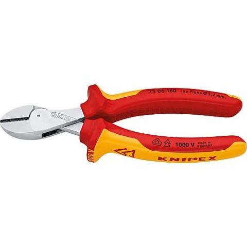 Knipex X-Cut tronchese compatto X-Cut, VDE, isolato Lunghezza: 160 mm, cromato 73 06 160 NUOVO