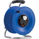 Hedi sheet steel cable reel "Professional"", empty, Ø 290 mm, 3-way Schuko socket outlet K2S000TF NEW