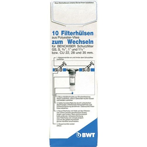 Vello filtrante di ricambio BWT 11/2""-2"" per filtro protettivo/filtro universale PU 10pz 10998 NUOVO