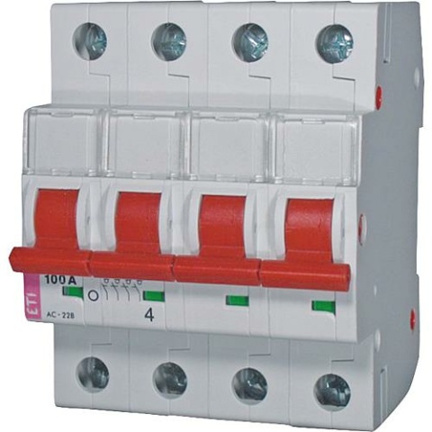 ETI Interrupteur général modulaire 4 pôles, 80A, SV480 2423415 NOUVEAU