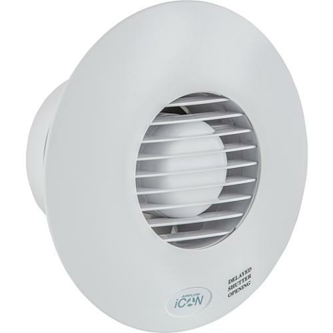 Airflow kleine kamerventilator Icon 15 (V=68m³/h), 230V NW 100, wit 72190 NIEUW