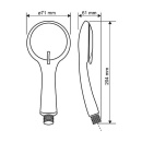 Douchette à main Evenes Moon 3 jets ø 95 mm chromé NEUF