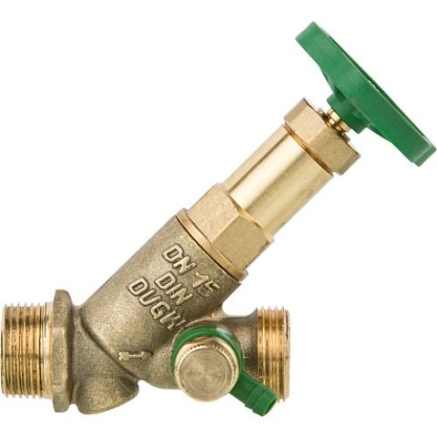 Locks Brass system valve with AG w. non-st. Spindle with drain DN32x1 1/2"" 15773200001 NEW
