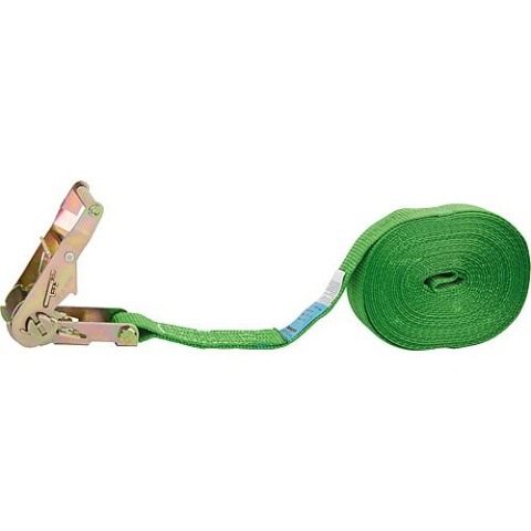 Dolezych lashing strap, one-piece, type 2000 DIN EC 12195-2 Green, strap 35 mm, length 8.0 mtr. NEW