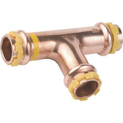 Aalberts copper press fitting gas V-contour T-piece, Ø 28 mm, PG 5130 gas 5130VG28 NEW
