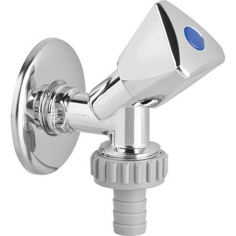 Zawór kątowy 1/2""x3/4"" z zaworem zwrotnym, chromowany 6630 NOWOŚĆ