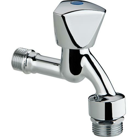 Messing-Auslaufventil chrom- poliert,mit Rohrbelüfter,inkl. Tülle NEU