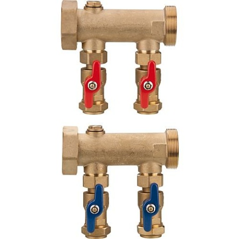 Brine manifold DN 40 (1 1/2"") 25 mm clamp connection, 2 circuits NEW