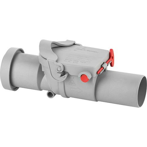 Otto Haas Rückstaudoppelverschluss DN50 mit Notverschluss, gerade NEU