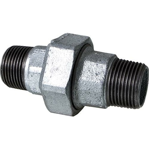Hermann Schmidt malleable cast iron fitting galvanised no. 344 Screw connection conical sealing, Ø 2"" NEW