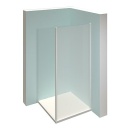 Panel lateral Hüppe perfil Alpha 2 plata mate, cristal 4mm, 725-750mm NUEVO