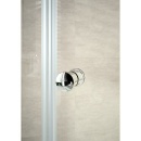 Hüppe Porte battante Alpha 2 profilé argent mat, verre 5mm, 774-820mm NOUVEAU