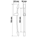 Evenes shower rail Arc 900 mm chrome-plated NEW