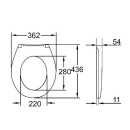Grohe WC-Sitz Bau Standard weiß Edelstahlscharniere NEU