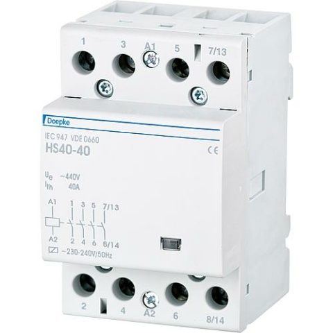 Doepke Installation Contactor HS 3-230AC/40-40 4-pole, 40A NEW