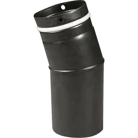 Accessori per stufe Oranier Tubo per pellet 45°, Ø 100 mm, smaltato nero 9207 81 NUOVO