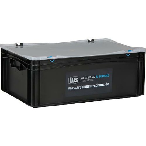 Weinmann & Schanz transport box WS black 600 x 400 x 237mm with transparent lid NEW