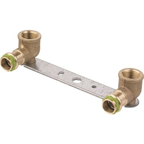 Aalberts brons persfitting V-contour montagestuk recht P 4977 15x1/2x150 4977VW1512 NIEUW