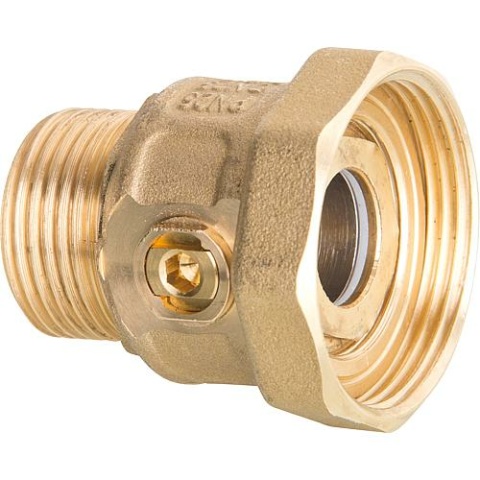 Pompafsluitschroefaansluiting DN40 (11/2") OD x DN25 (1") AG/, messing NIEUW