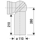 Sanit universal connection 0°-90°, DN 100 (Atlas bend) NEW