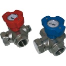 Multifunctional ball valve set for heat exchanger...
