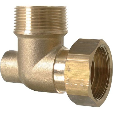 Weinmann & Schanz elbow fitting 2`` male x 2`` union nut with 1/2`` female at an angle NEW