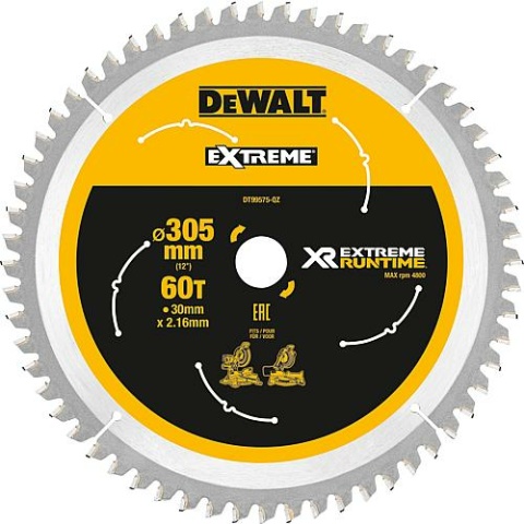 DeWalt Circular saw blade DT99575, Ø 305 x 30 mm, with 60 teeth DT99575 NEW