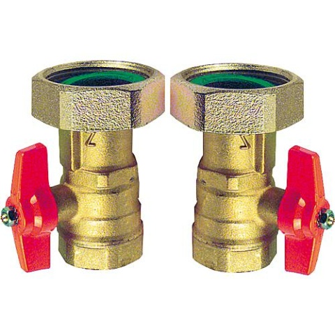 PAW PAW ball valves DN 1"" iG Set 2 pieces !!! old design !!! 7021WS NEW