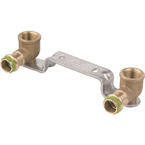 Aalberts gunmetal press fitting V-contour assembly unit cranked P 4976 15x1/2x150 4976VW1512 NEW