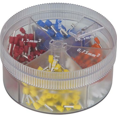 WKK fastening materials scatter box wire end ferrules insulated, 400 pieces NEW