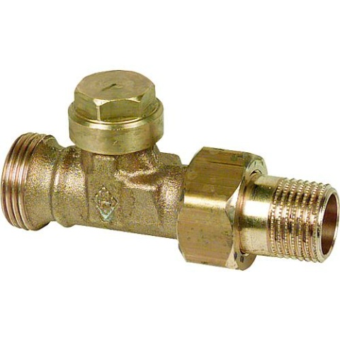 HEIMEIER return screw connection DN 15 connection R 1/2 screw connection w. shut-off + fine adjustment NEW