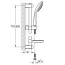 Grohe Brause-Set Euphoria 110 900 mm, 3 Strahlarten Champagne Ø 110 mm chrom 27227001 NEU