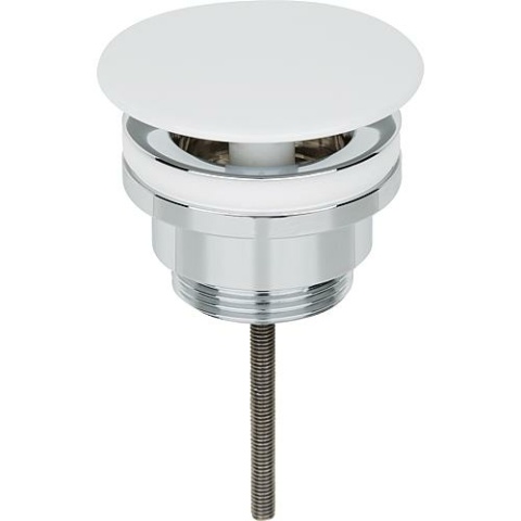 Schaftventil Messing verchromt DN32 (1 1/4""), mit feststeh. Abdeckp. weiss lackiert L:0-70mm SK330.T35SA NEU