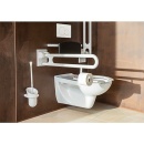 Normbau folding support handle white, 850mm, with paper roll holder with roll-off brake, nylon 0447160-019 NEW