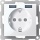 Merten Schuko socket outlet with USB and child protection System M, polar white glossy 1 piece NEW