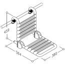Normbau klapstoel met vering Kleur: Wit 19 BxDxH:380x564x459mm 0847 110 19 NIEUW