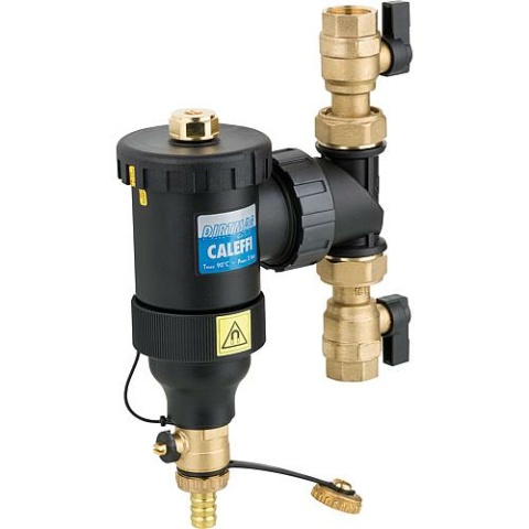 Caleffi Séparateur de magnétite et de boues DIRTMAG DN20 (3/4"") FI, avec robinets darrêt à bille NOUVEAU