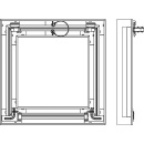 Upmann Revisionstür Alu-Star mit Fang- sicherung und...