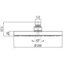 Głowica prysznicowa Evenes OKI 1 typ natrysku Ø 200 mm mosiądz chromowany NOWOŚĆ