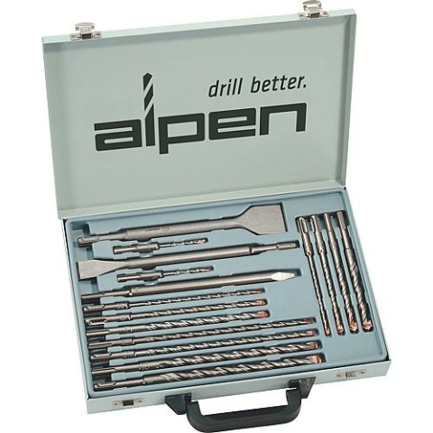 Alpen SDS-Plus hammer drill and chisel set SDS-plus KIT 16 pcs. 500016100 NEW