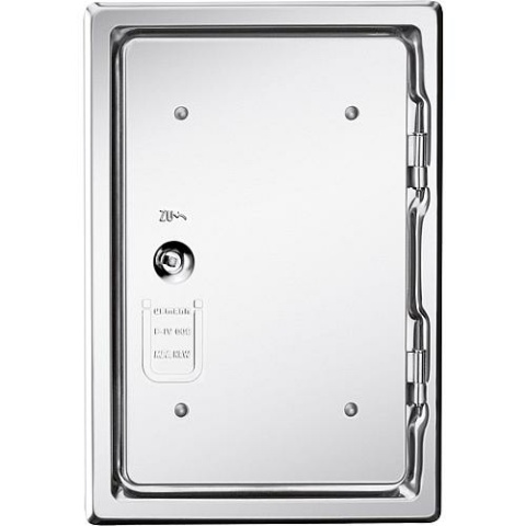 Porta del camino Upmann in acciaio inox con serratura quadrata, tipo K 31/4 E V2A, 25/30 cm (confezione singola) 10158 NUOVO
