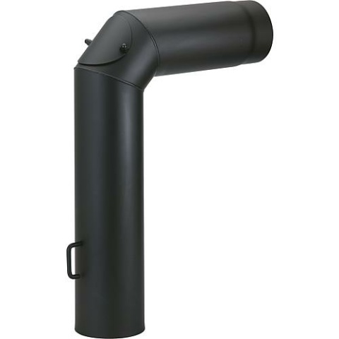 SEM flue pipe set DN150, black, incl. throttle valve, DWF and rosette NEW