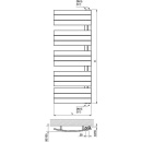 Evenes Design grzejnik typu Pieve, chrom, LxH:550x1680mm NOWOŚĆ