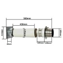 Serranda doppia CB-tec LKH 100 con condotto a parete LSDK100ES NUOVO