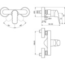 Ideal Standard AP mezclador de ducha Standard Ceraflex cromo B1720AA NUEVO